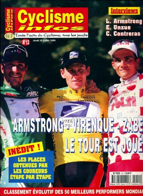 Livrenpoche : Cyclisme infos n°12 : Amstrong, Virenque, Zabel - Collectif - Livre