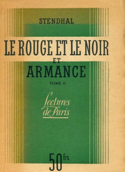 Livrenpoche : Le rouge et le noir et Armance Tome II - Stendhal - Livre