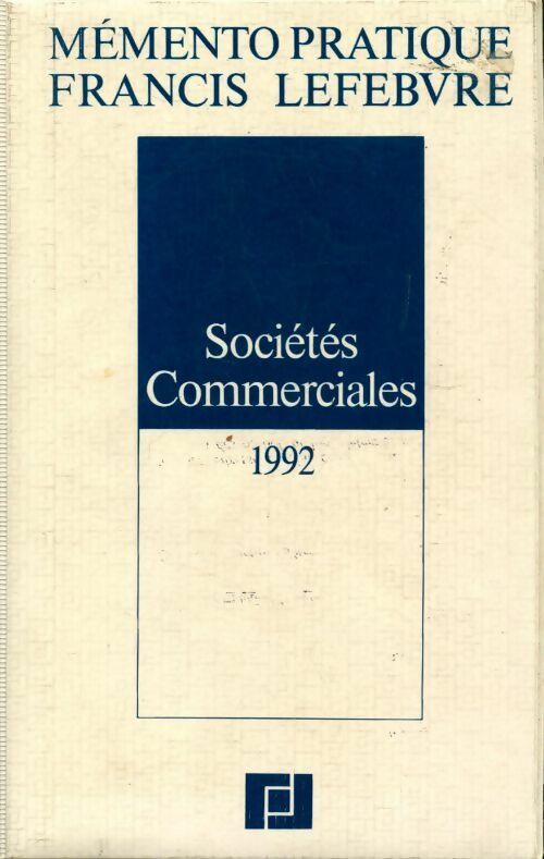 Livrenpoche : Sociétés commerciales 1992 - Barthélémy Mercadal - Livre