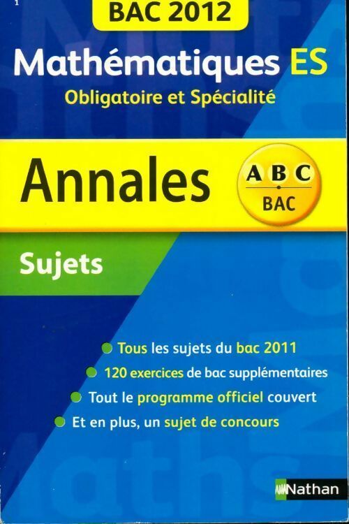Livrenpoche : Mathématiques Terminales S. Sujets 2012 - Marie-Dominique Danion - Livre