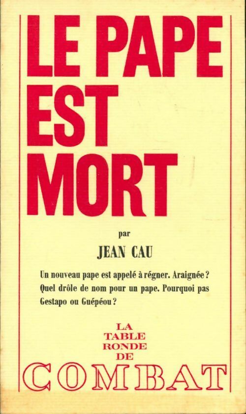 Livrenpoche : Le pape est mort - Jean Cau - Livre
