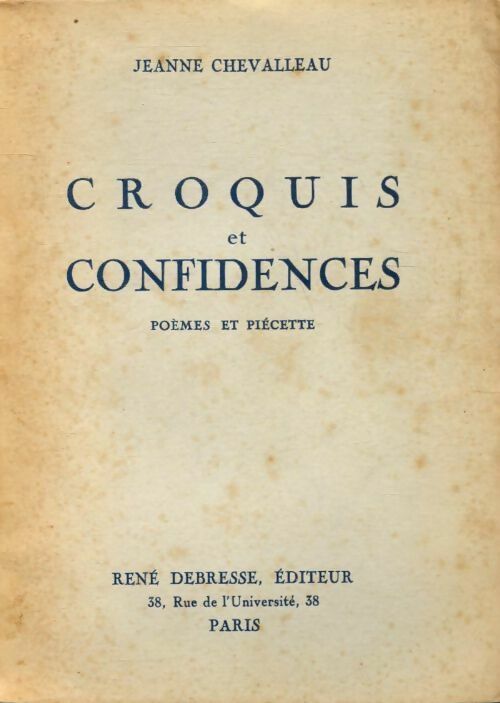 Livrenpoche : Croquis et confidences - Jeanne Chevalleau - Livre