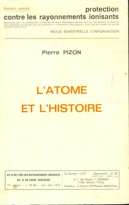 Livrenpoche : L'atome et l'histoire - Pierre Pizon - Livre