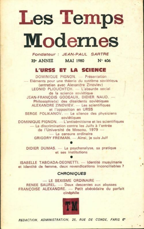 Les temps moderne n°406 - Collectif -  Les Temps Modernes - Livre