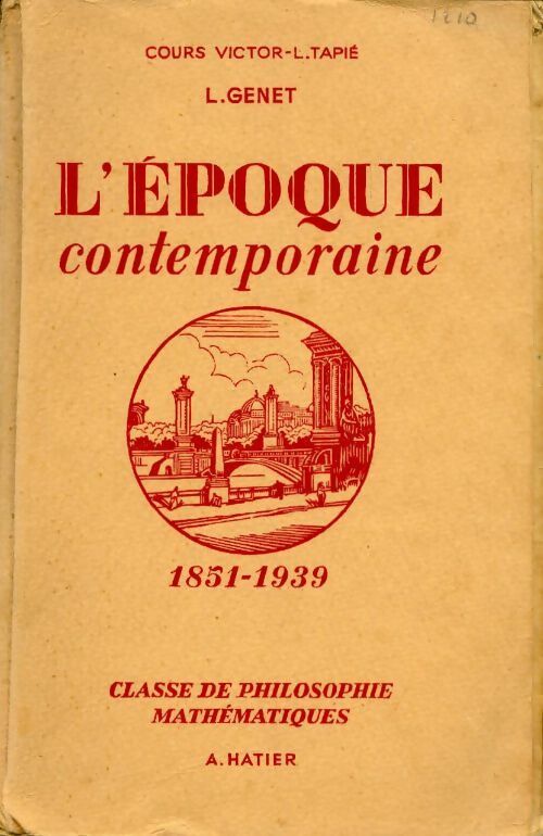 Livrenpoche : L'époque contemporaine 1851-1939 - L. Genet - Livre