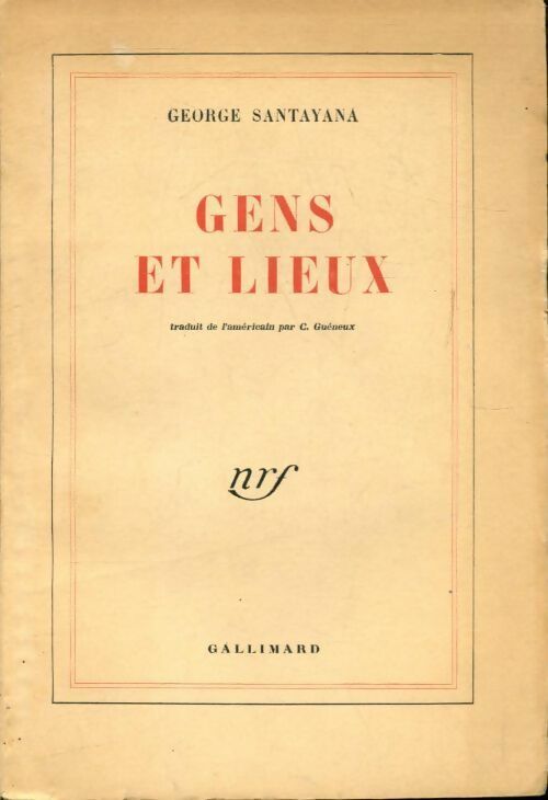 Livrenpoche : Gens et lieux - George Santayana - Livre