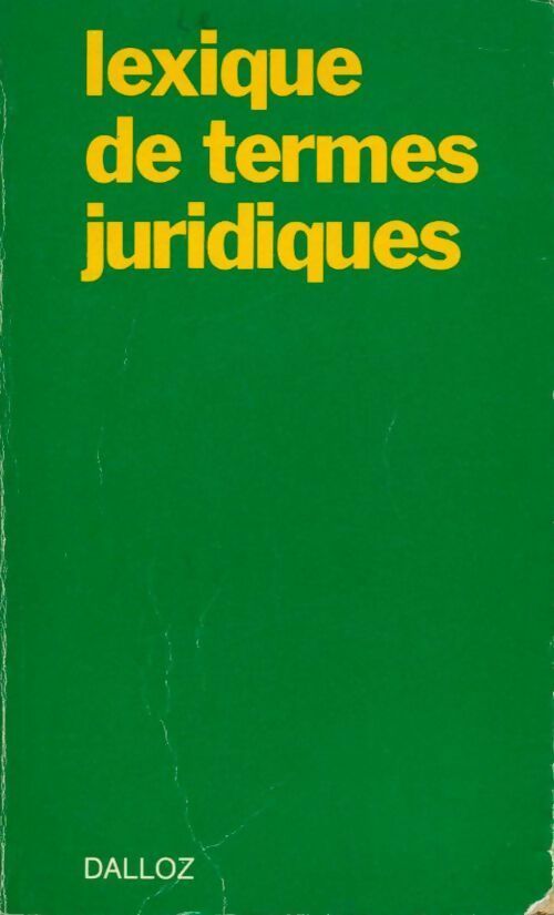 Livrenpoche : Lexique de termes juridiques - Jacques Azema - Livre