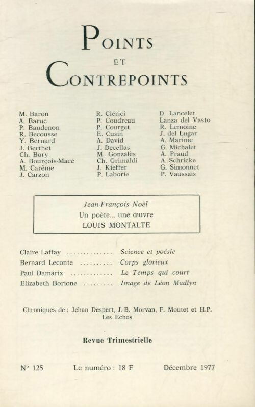 Livrenpoche : Points et contrepoints n°125 - Collectif - Livre