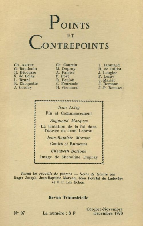 Livrenpoche : Points et contrepoints n°97 - Collectif - Livre