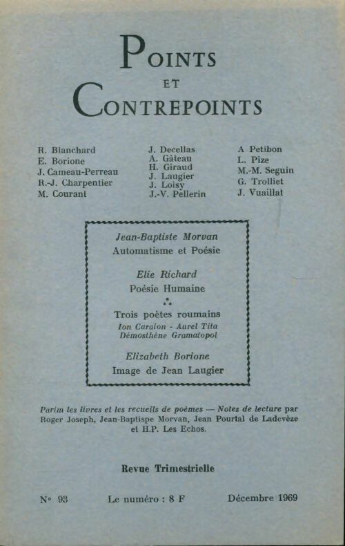 Points et contrepoints n°93 - Collectif -  Points et contrepoints - Livre