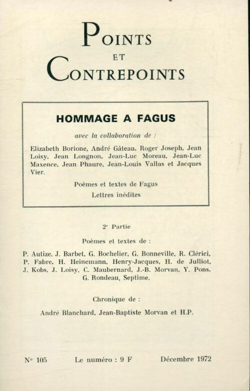 Livrenpoche : Points et contrepoints n°105 - Collectif - Livre