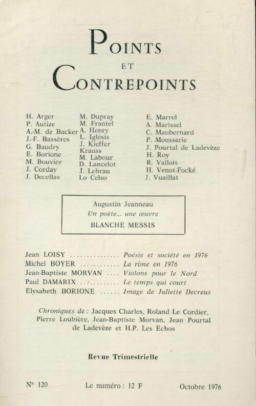 Livrenpoche : Points et contrepoints n°120 - Collectif - Livre