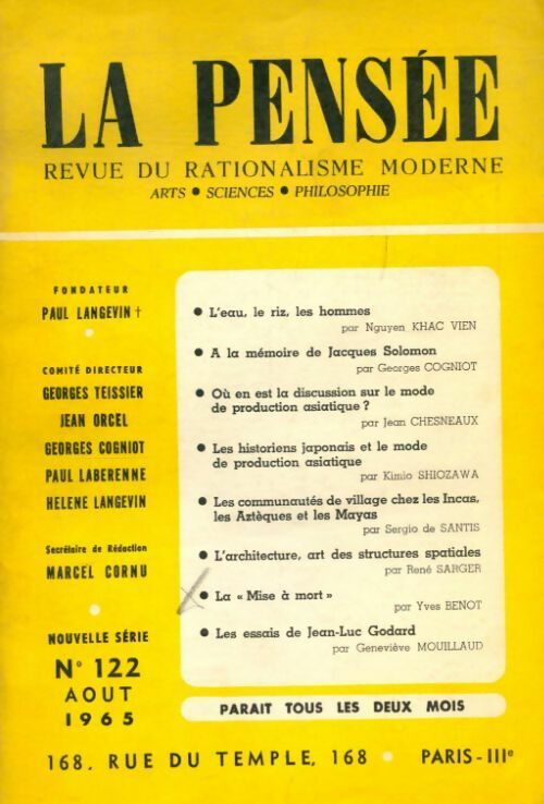 Livrenpoche : La pensée n°122 - Collectif - Livre