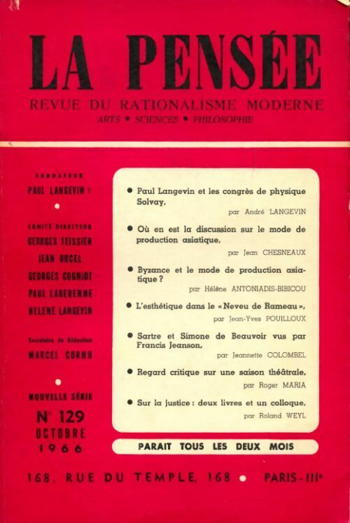 Livrenpoche : La pensée n°129 - Collectif - Livre
