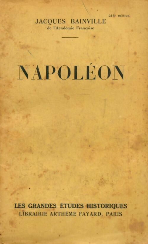 Livrenpoche : Napoléon - Jacques Bainville - Livre