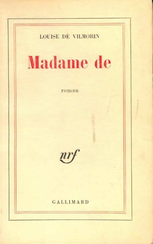 Livrenpoche : Madame de - Louise De Vilmorin - Livre