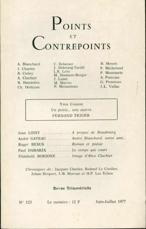 Livrenpoche : Points et contrepoints n°123 - Collectif - Livre