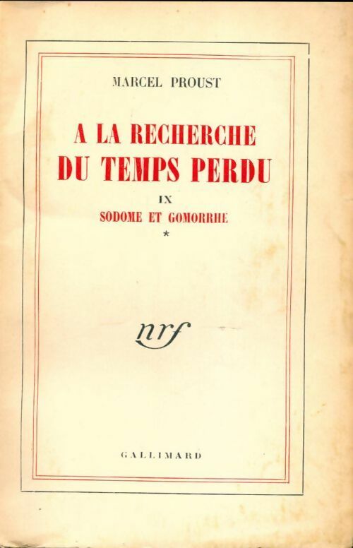 Livrenpoche : Sodome et Gomorrhe Tome I - Marcel Proust - Livre