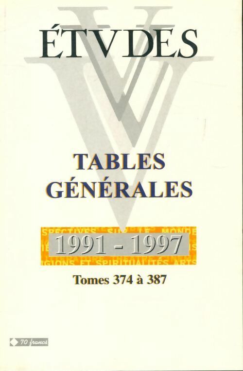 Livrenpoche : Etudes tables générales 1991-1997 - Collectif - Livre