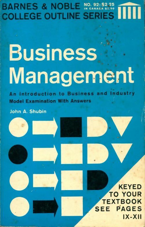 Livrenpoche : Business management - John A. Shubin - Livre