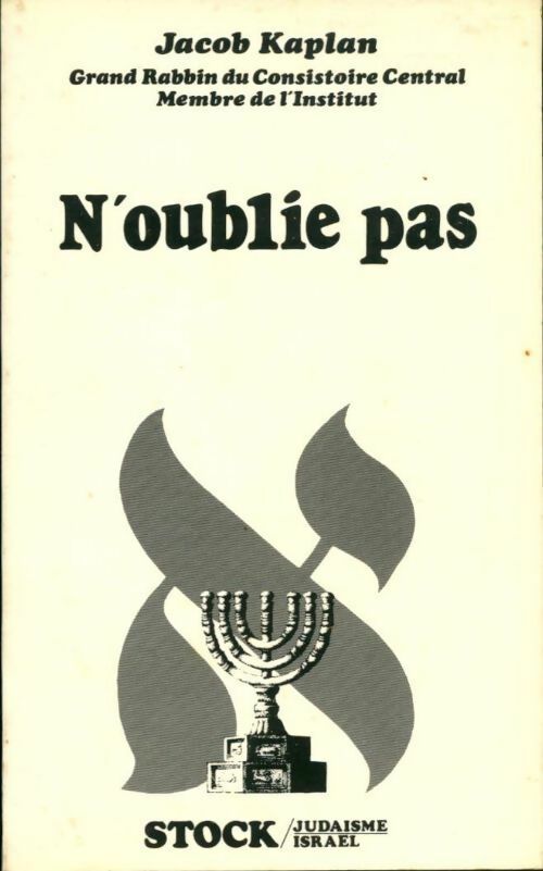 Livrenpoche : N'oublie pas - Jacob Kaplan - Livre