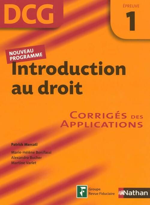 Livrenpoche : Introduction au droit épreuve 1. Corrigés des applications - Collectif - Livre