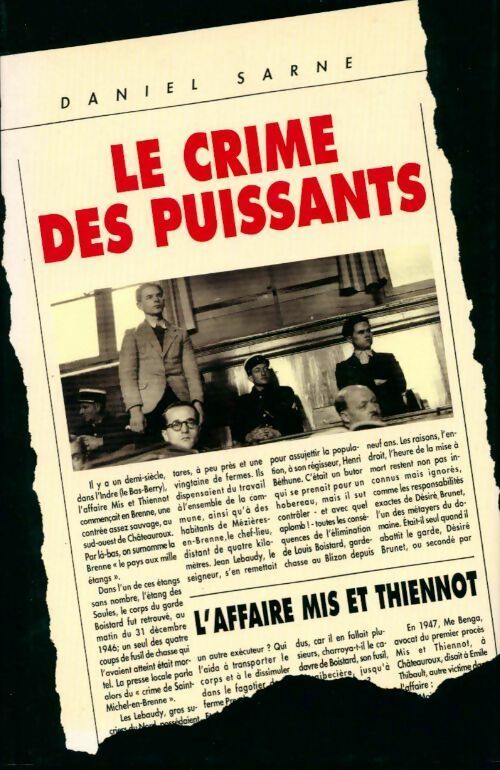 Livrenpoche : Le crime des puissants. L'affaire Mis et Thiennot - D Sarne - Livre