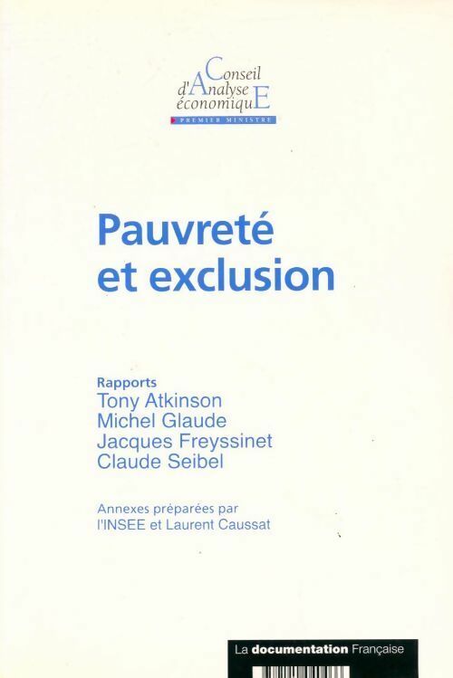 Livrenpoche : Pauvreté et exclusion - Collectif - Livre