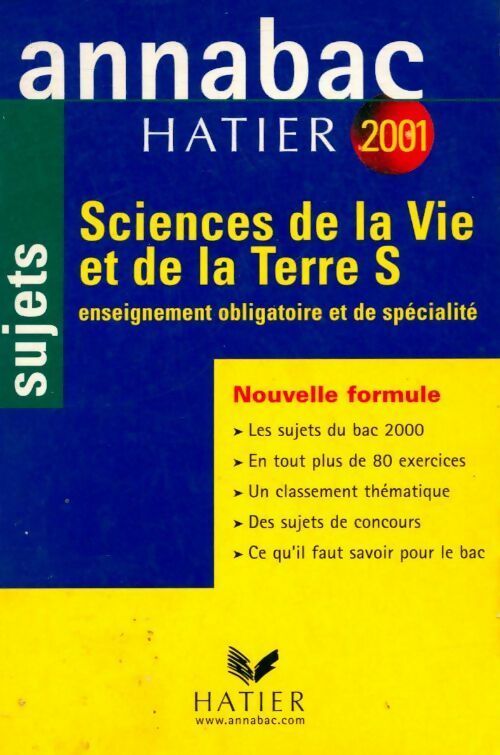 Livrenpoche : Sciences de la vie et de la terre Terminale S sujets 2001 - Jean-Claude Hervé - Livre