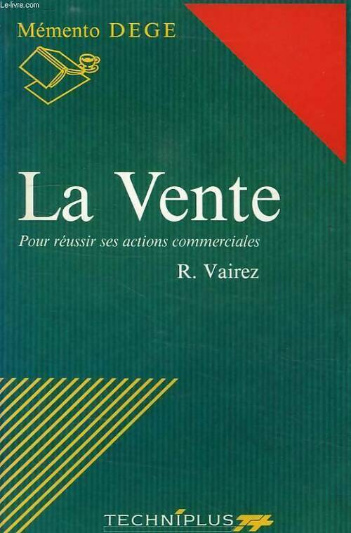 Livrenpoche : La vente - Richard Vairez - Livre
