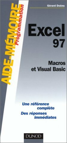 Livrenpoche : Excel 97. Macros et visual basic - Gérard Doëns - Livre