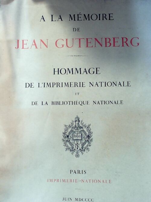 Livrenpoche : A la mémoire de Jean Gutenberg - Collectif - Livre