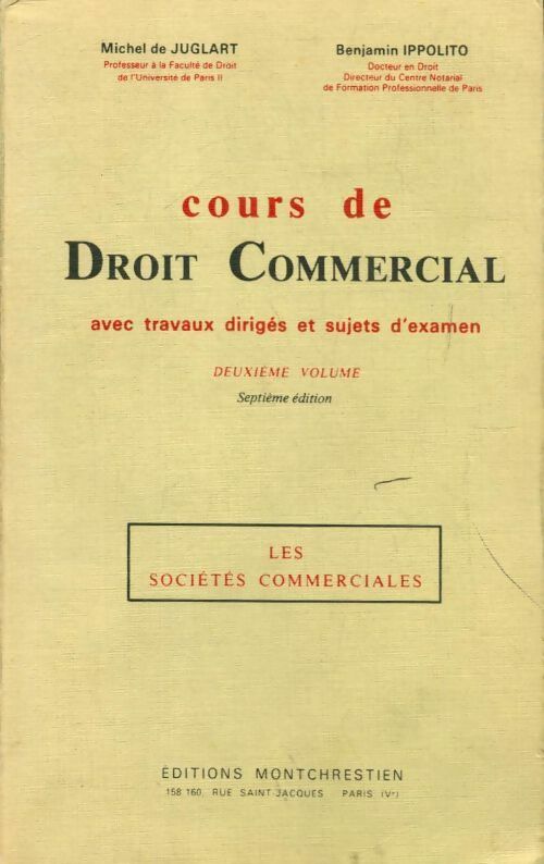 Livrenpoche : Cours de droit civil Tome II - Michel De Juglart - Livre