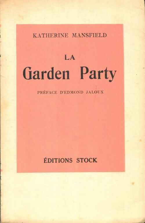 Livrenpoche : La garden party - Katherine Mansfield - Livre