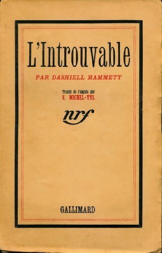 L'introuvable - Dashiell Hammett - Livre