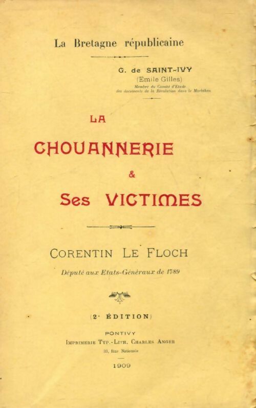 Livrenpoche : La chouannerie et ses victimes - Gilles De Saint-Avit - Livre