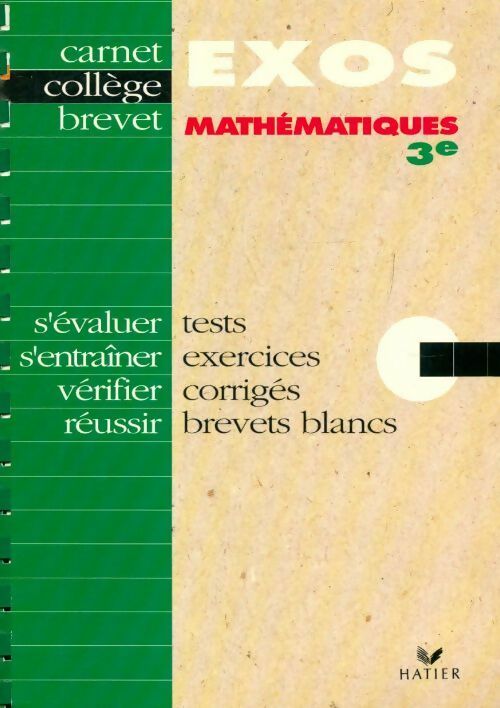 Livrenpoche : Exos mathematiques 3e - Collectif - Livre