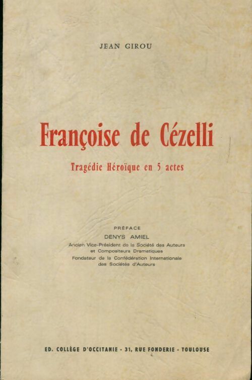 Livrenpoche : Françoise de Cézelli - Girou Jean - Livre