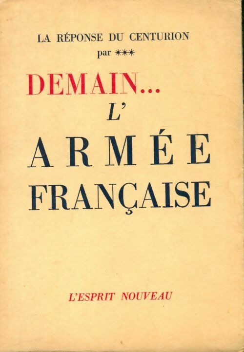 Livrenpoche : Demain... L?armée française - Inconnu - Livre