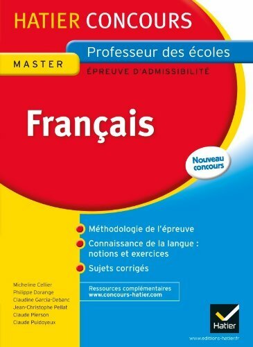Français master épreuve d'admissibilité - Collectif -  Hatier concours - Livre