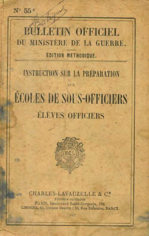 Livrenpoche : Instruction sur la préparation aux écoles des sous officiers - Collectif - Livre