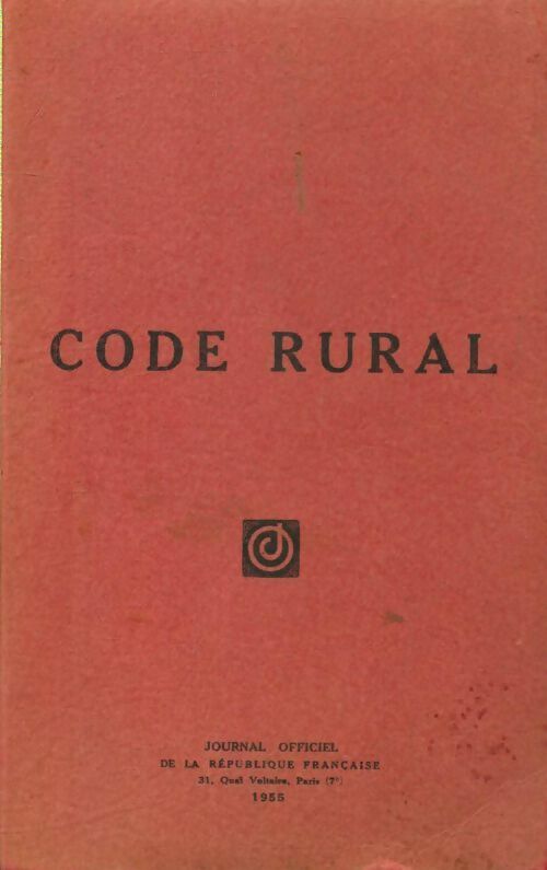 Livrenpoche : Code rural 1955 - Collectif - Livre
