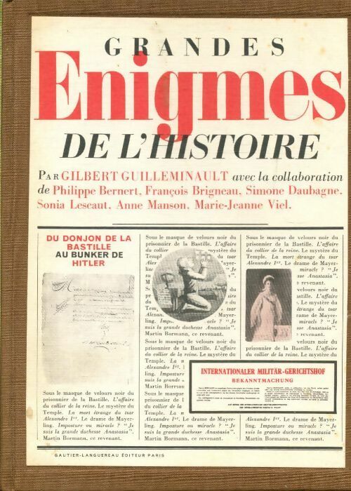Livrenpoche : Grandes énigmes de l'histoire - Gilbert Guilleminault - Livre