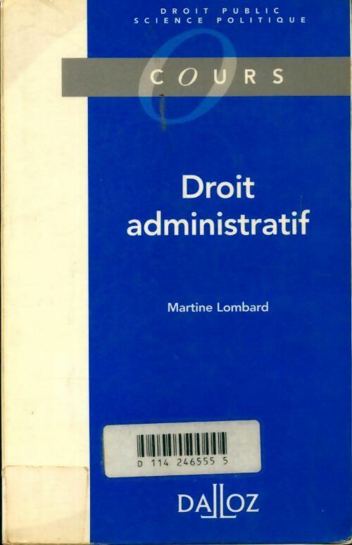 Livrenpoche : Droit administratif - Martine Lombard - Livre