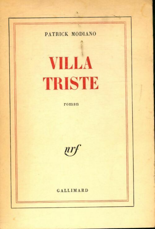 Livrenpoche : Villa triste - Patrick Modiano - Livre