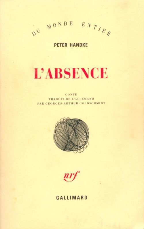L'absence - Peter Handke - Livre