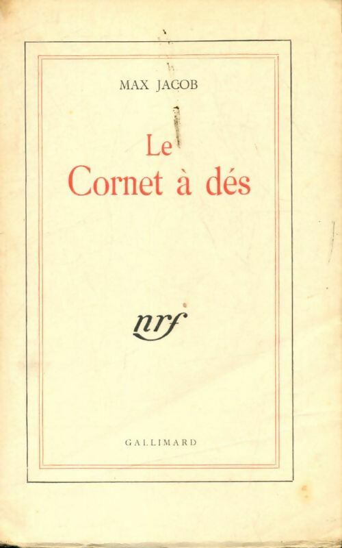 Le cornet à dés - Max Jacob -  Gallimard poches divers - Livre