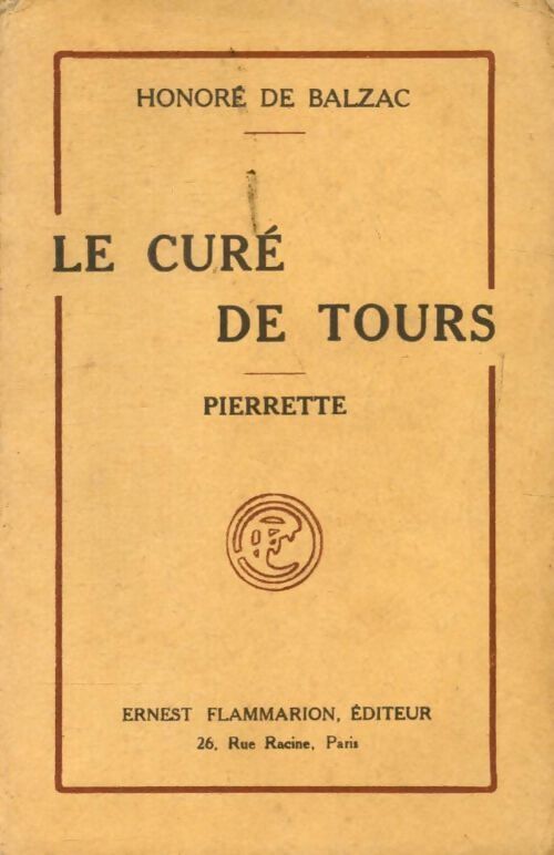 Pierrette / Le curé de Tours - Honoré De Balzac - Livre