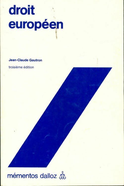 Livrenpoche : Droit européen - Jean-Claude Gautron - Livre