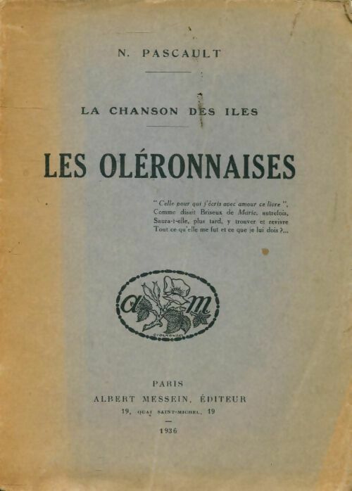 Livrenpoche : Les Oléronnaises - N. Pascault - Livre